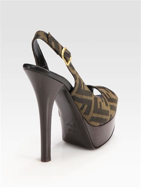 fendi shoes slingback|fendi platform heels.